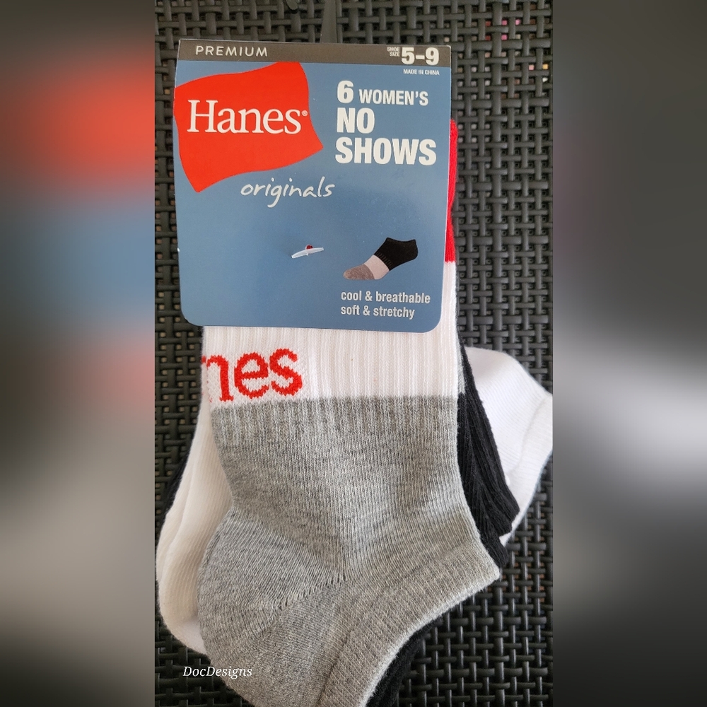 Hanes No Show Women's Socks 6 pack